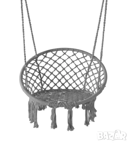 Кръгъл хамак-люлка с ресни, снимка 3 - Градински мебели, декорация  - 39870777