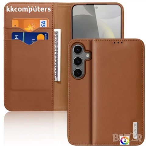 Samsung Galaxy S25+ 5G DUX DUCIS /Hivo Series Cowhide Wallet/ PU + TPU Кожен Калъф и Протектор, снимка 2 - Калъфи, кейсове - 51428526