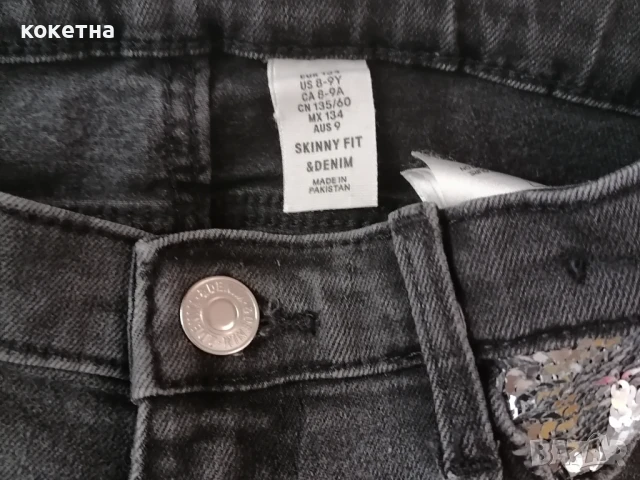 H&M дънки за момиче, снимка 2 - Детски панталони и дънки - 50635006