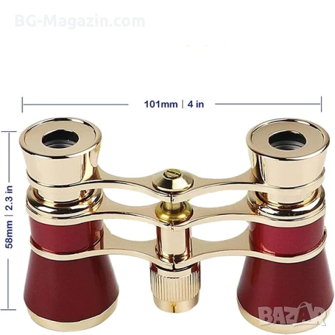 Луксозен театрален бинокъл с дръжка за театър опера концерти балет подарък с увеличение 3×25, снимка 11 - Други ценни предмети - 50931378