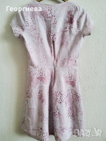 Розова рокля от лен, снимка 4 - Рокли - 37758640