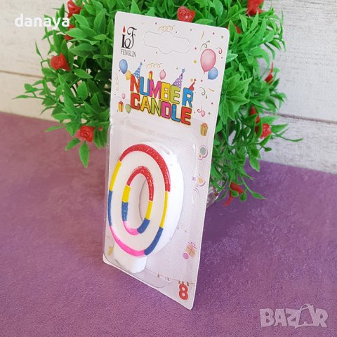 2720 Свещички за рожден ден Цифри с цветен контур, снимка 3 - Други - 36999058