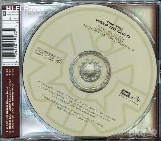 Tim Tim -Weep No Child, снимка 2 - CD дискове - 34715785