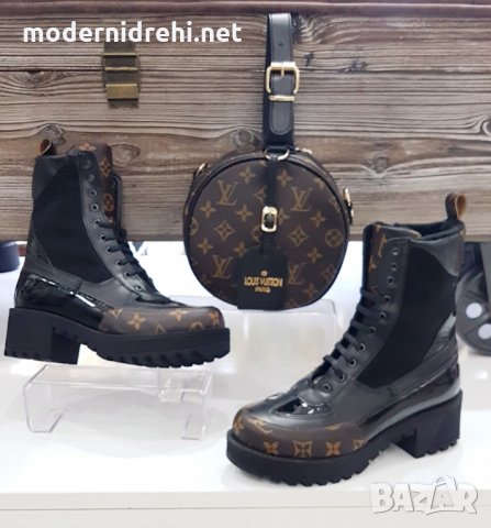 Дамски луксозни боти и чанта Louis Vuitton код 045