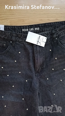 модерни черни дамски дънки, снимка 2 - Дънки - 52913641