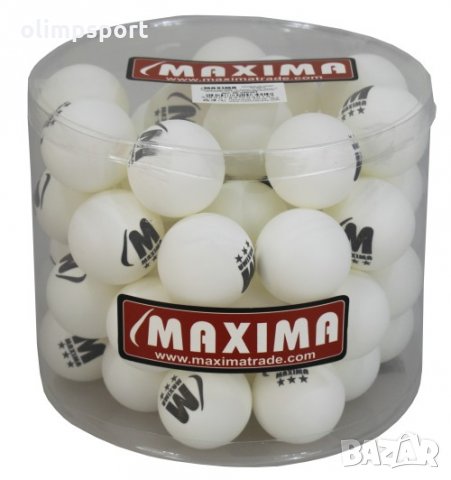 Топче за пинг понг (тенис на маса) MAX 40+ оранжеви / бели 50 броя в буркан. Безшевни топчета. Равно, снимка 2 - Тенис - 28469191
