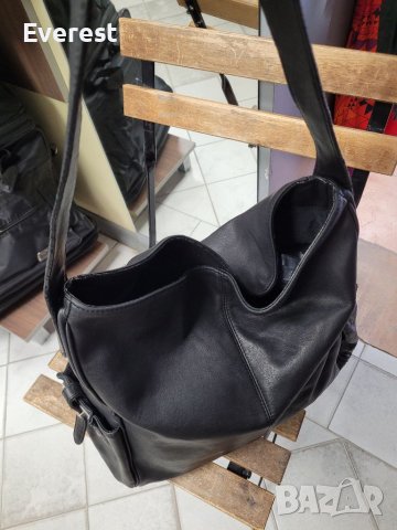 ECCO естествена кожа дамска,черна чанта ,тип ТОРБА ( 350 лв в интернет), снимка 13 - Чанти - 38985899
