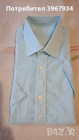 Нова мъжка памучна риза с къс ръкав., снимка 1