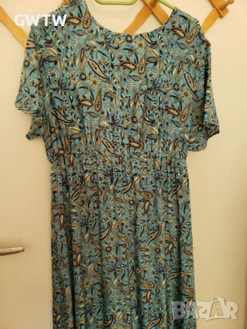 Дълга асиметрична рокля от естествена коприна, снимка 6 - Рокли - 51161929