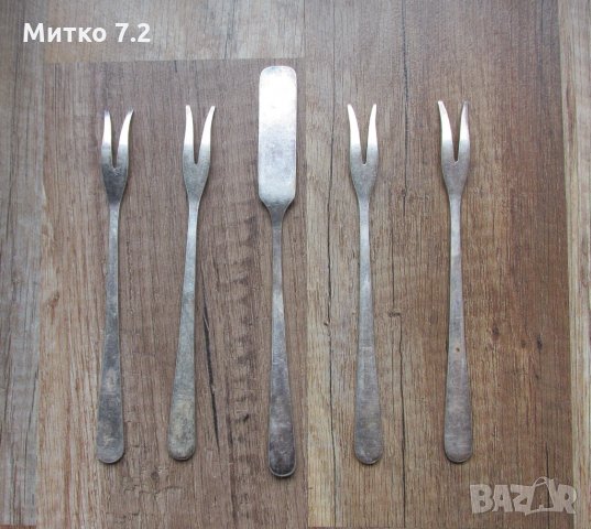 Стари Сребърни прибори за десерт, снимка 3 - Други ценни предмети - 32219509