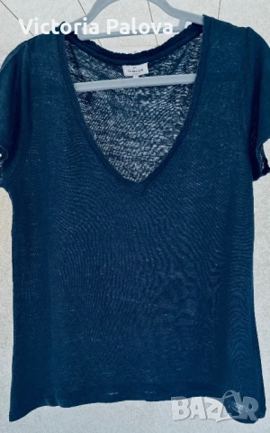 Ленена тениска  CYRILLUS PARIS, снимка 7 - Тениски - 50549017