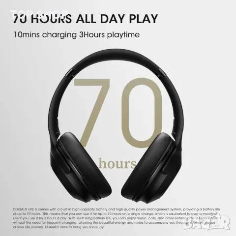 DOQAUS Life 5 Bluetooth слушалки, снимка 3 - Слушалки и портативни колонки - 49249837