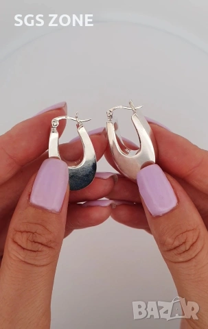 Сребърни обеци подходящи как-то за ежедневието така и за празниците, снимка 3 - Обеци - 53005506