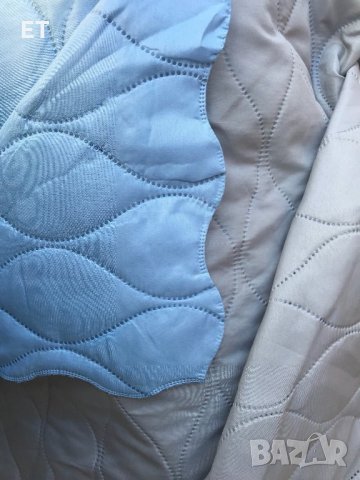 Шалте синьо/сиво , снимка 2 - Покривки за легло - 26328027