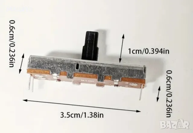 Потенциометър плъзгач 10ко, снимка 2 - Друга електроника - 48636642