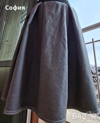 Сива,нова,вълнена пола,р-р С/М/Л, снимка 2 - Поли - 53088376