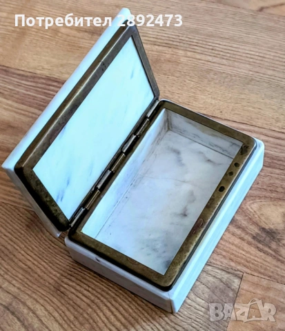 Старинна мраморна кутийка за бижута или декорация, снимка 7 - Антикварни и старинни предмети - 53405649