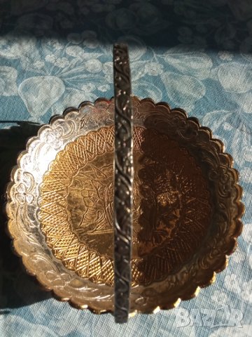 Метални чинийки и метална бонбониера, руски, снимка 6 - Чинии - 32364094