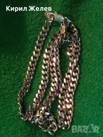 СТАР СТИЛЕН СРЕБЪРЕН ЛАНЕЦ СИНДЖИР СРЕБРО 925 КЛАСИЧЕСКА ПЛЕТКА РЪЧНА БИЖУТЕРСКА РАБОТА 47515, снимка 13 - Колиета, медальони, синджири - 48480904