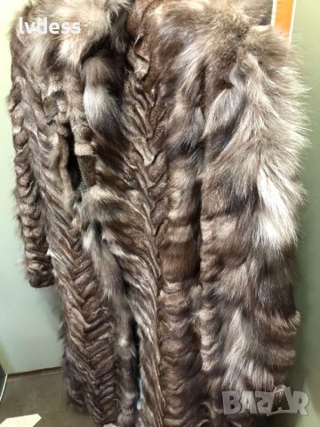 Луксозно палто стригана сребърна лисица, снимка 3 - Палта, манта - 43534058