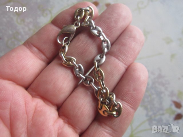 Дизайнерска позлатена сребърна гривна 4, снимка 7 - Гривни - 35194099