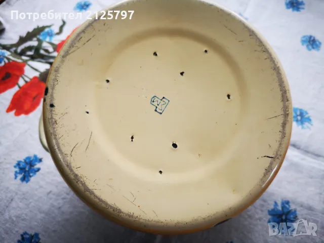 Стара емайлирана тенджера, снимка 2 - Антикварни и старинни предмети - 50057586