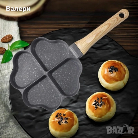 Тиган за пържене на яйца, палачинки, пържени картофи, индукция  сърце, снимка 3 - Съдове за готвене - 53215541