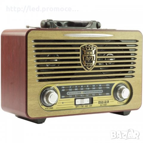Ретро радио MEIER M-115BT - Bluetooth Usb Sd Fm, снимка 1 - MP3 и MP4 плеъри - 33035578