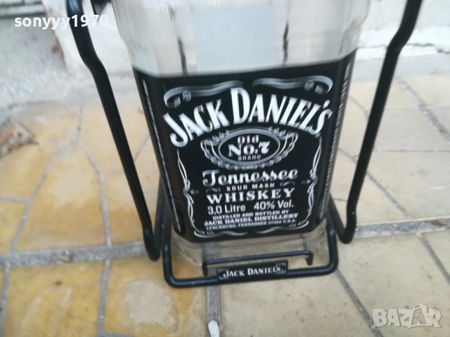 JACK DANIELS 3L-ГОЛЯМО ПРАЗНО ШИШЕ С МЕТАЛНА ЛЮЛКА 1611251811, снимка 8 - Колекции - 52433666