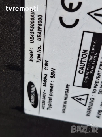 Основна платка - ,BN41-01955 BN94-06781G for,Samsung UE42F5000AW for 42inc CY-HF420BGAV1H, снимка 6 - Части и Платки - 50486435