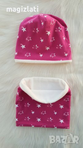 Шапка шал и ръкавици 5-8 години, снимка 5 - Шапки, шалове и ръкавици - 43018246