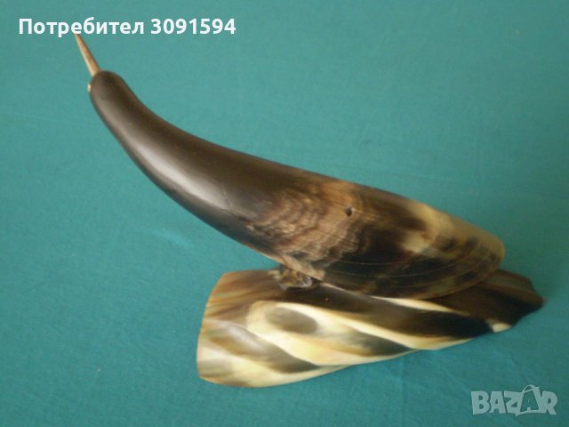 Фигура от моржова кост Лого ретро месокомбинат Плевен, снимка 2 - Колекции - 38326775