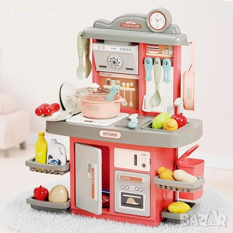 Малка кухня с мивка с течаща вода - 46 см. - розова или синя, снимка 11 - Образователни игри - 51699993