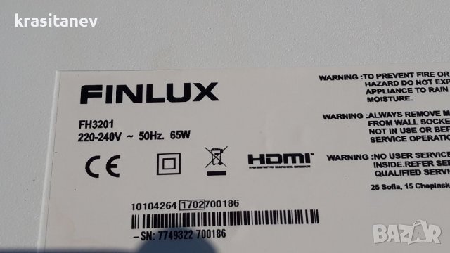 Finlux FH3201 на части 