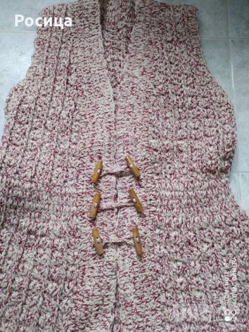 Вълнен елек ,елече ръчно плетено, снимка 3 - Елеци - 35345265
