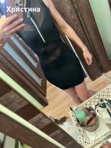 Дамска рокля от машинно плетиво Diesel , снимка 3 - Рокли - 51866591