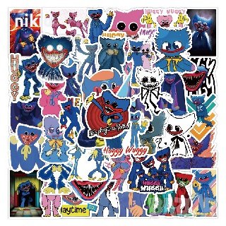 50 бр  Хъги Лъги Huggy Wuggy самозалепващи лепенки стикери за украса декор картонена торта и др, снимка 2 - Други - 37517067