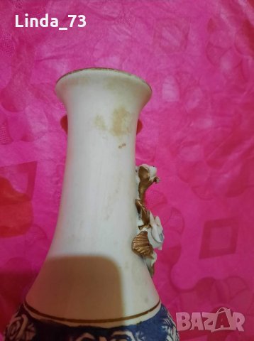 Красива ваза с релефни цветя-без маркировка. Внос от Германия., снимка 9 - Вази - 34843098