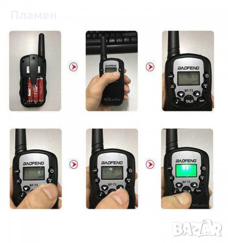 Уоки Токи Радиостанции Baofeng BF-T3, Комплект 2бр. 38 лични кода, 10 звука, снимка 9 - Други - 35361886