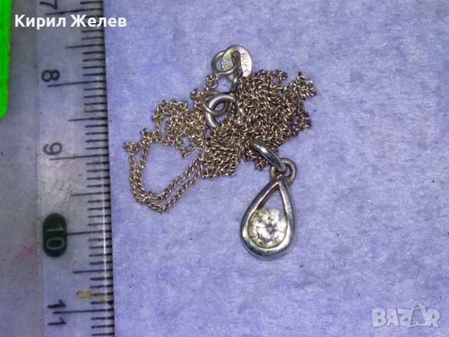 AVON 925 Марково СКЪПОЦЕННО СРЕБЪРНО ФЕШЪН АРТ КОЛИЕ СРЕБРО 925 ЕЙВЪН с БЯЛА ПОЗЛАТА и ЦИРКОН 37169, снимка 5 - Колиета, медальони, синджири - 43222844