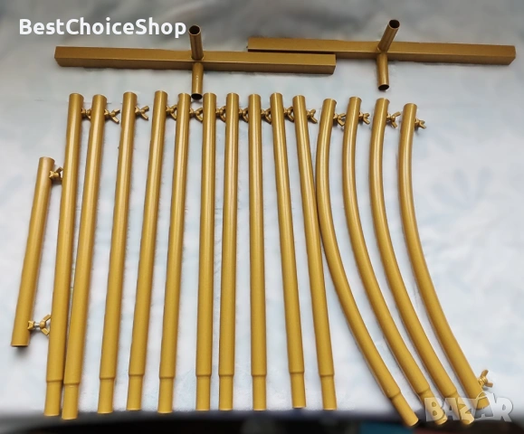 Метална сватбена арка, 2м х 1м рамка за сватбена арка златна, снимка 2 - Други - 53501736