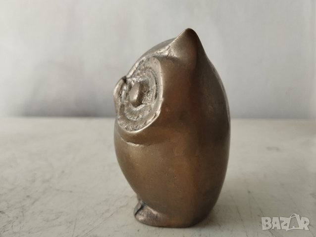 месингова статуетка-бухал, снимка 2 - Други ценни предмети - 42968851