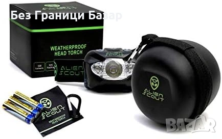 Нов Челник Alien Scout 168LM – LED, Red/SOS, водоустойчив, с батерии и кутия