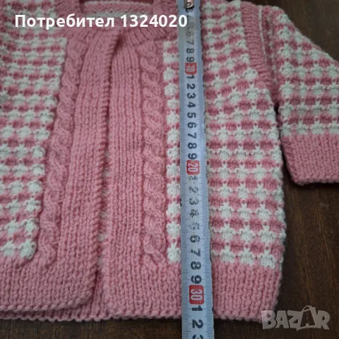 Нова вълнена ръчно плетена горница, снимка 2 - Детски пуловери и жилетки - 47664738