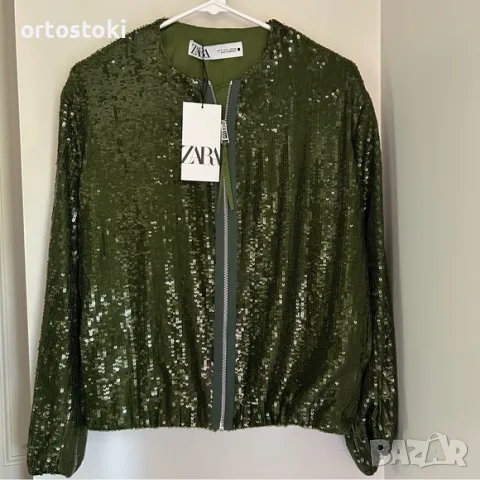 Пайетено яке на ZARA, снимка 3 - Якета - 47473231