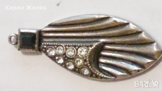 Посребрена красива листо висулка Арт-12253, снимка 3 - Други - 28769163