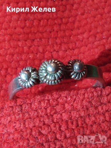 СРЕБЪРЕН ВЪЗРОЖДЕНСКИ ФИЛИГРАНЕН ПРЪСТЕН ВИСОКА ПРОБА СРЕБРО РЪЧНА ЮВЕЛИРНА СТАРА ИЗРАБОТКА 25113, снимка 3 - Антикварни и старинни предмети - 34628450