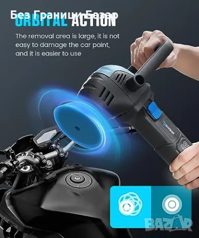 Нов Електрически Полиращ Уред 750W 2/3 инча, 6 Скорости за коли боя, снимка 3 - Полирмашини - 49483742