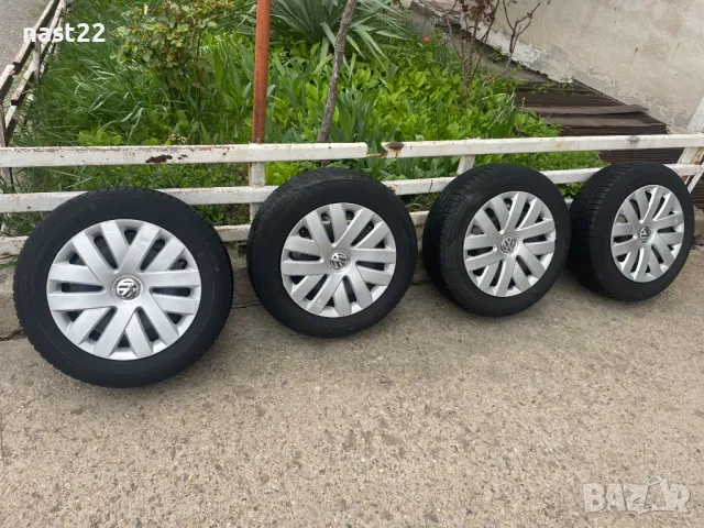 4бр.Джанти 15-ки с Гуми 185/65/15 5Х100 всесезонни Фолксваген 