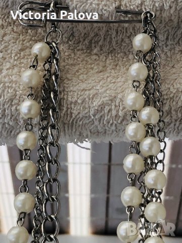 Модерно красиво бижу-перли и синджир, снимка 4 - Колиета, медальони, синджири - 26389982